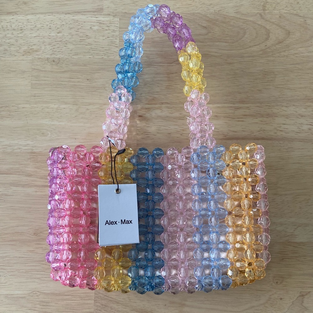 Alex Max multi color beaded bag